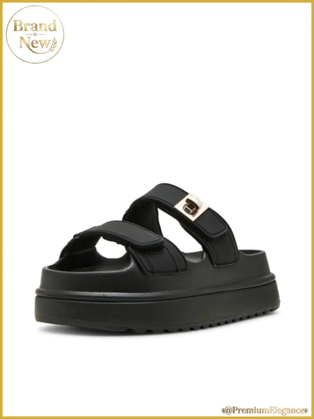 Steve Madden Bigschmona Platform Sandals Double Velcro Strap